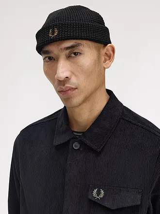 FRED PERRY | Mütze - Haube WAFFLE BEANIE | schwarz